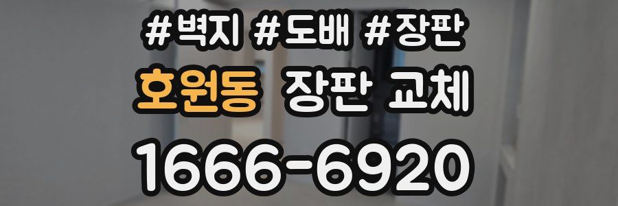 호원동 장판 교체