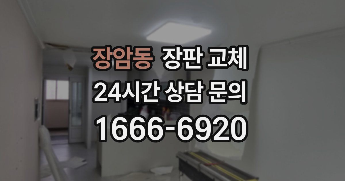 장암동 장판 교체