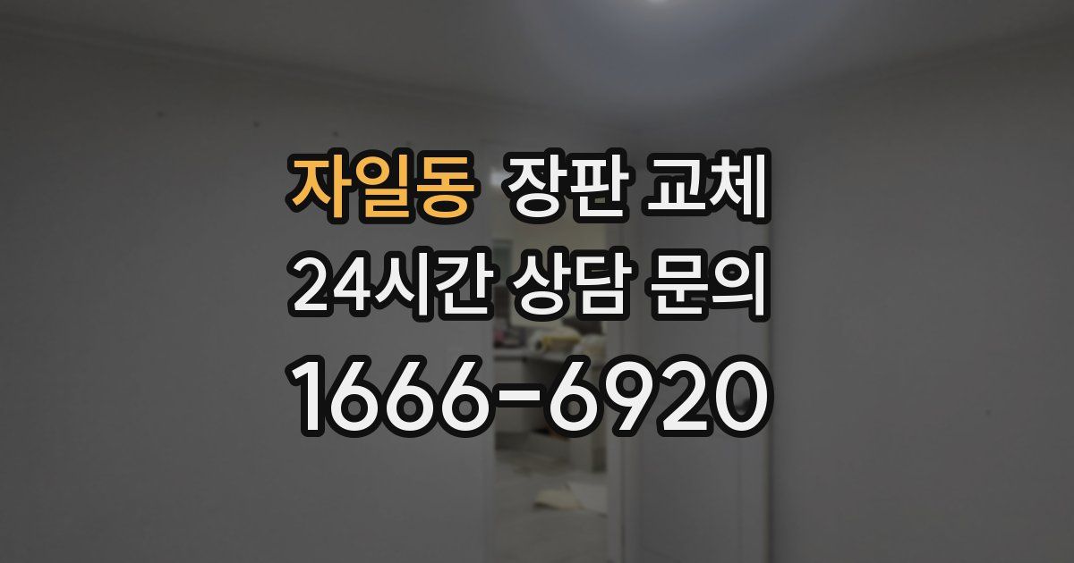 자일동 장판 교체