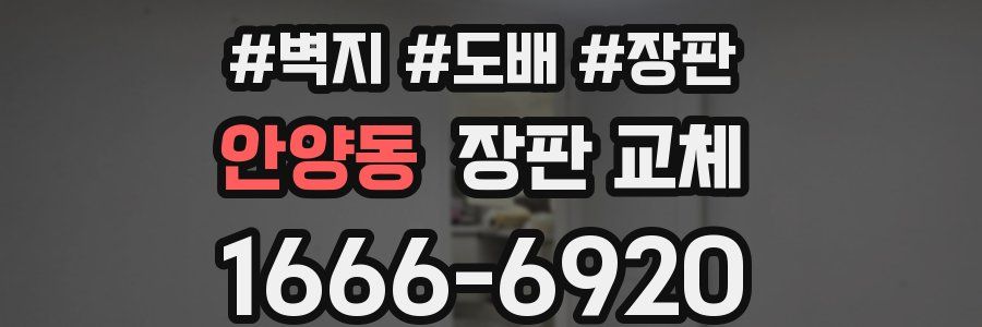 안양동 장판 교체