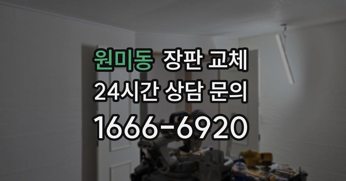 원미동 장판 교체