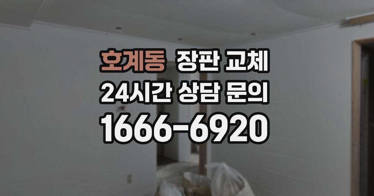 호계동 장판 교체