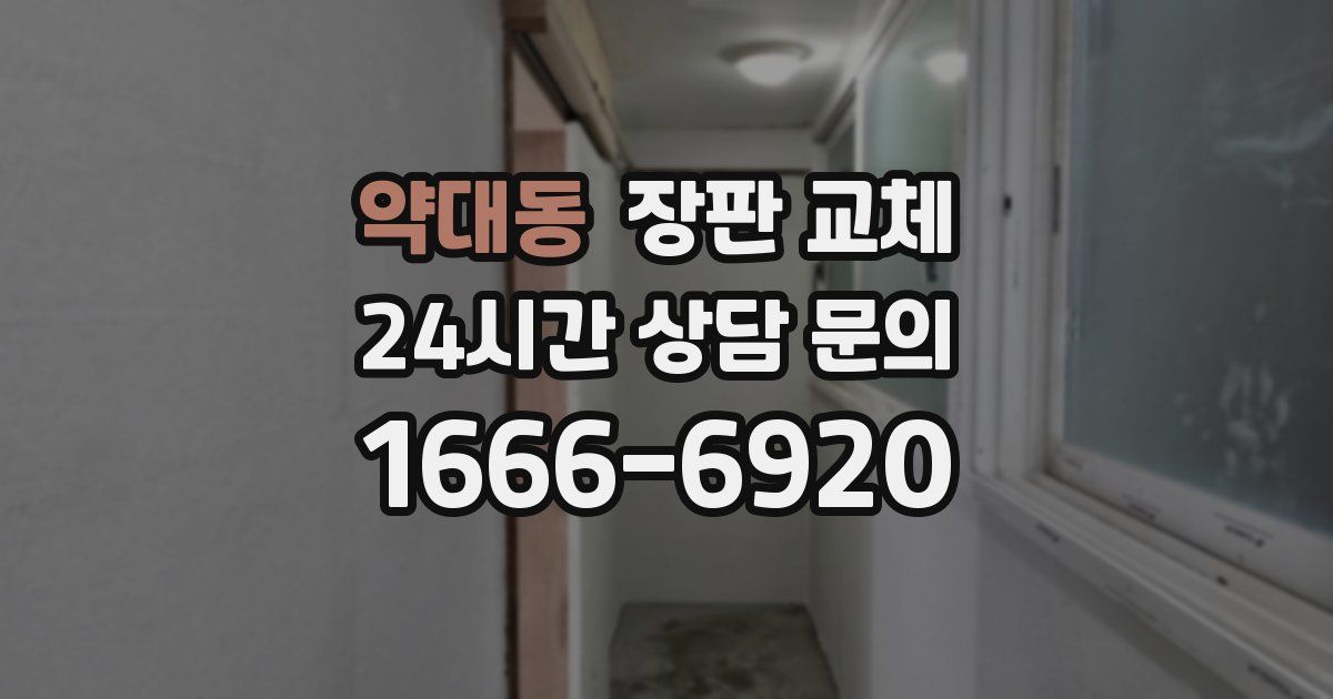 약대동 장판 교체