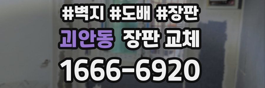 괴안동 장판 교체