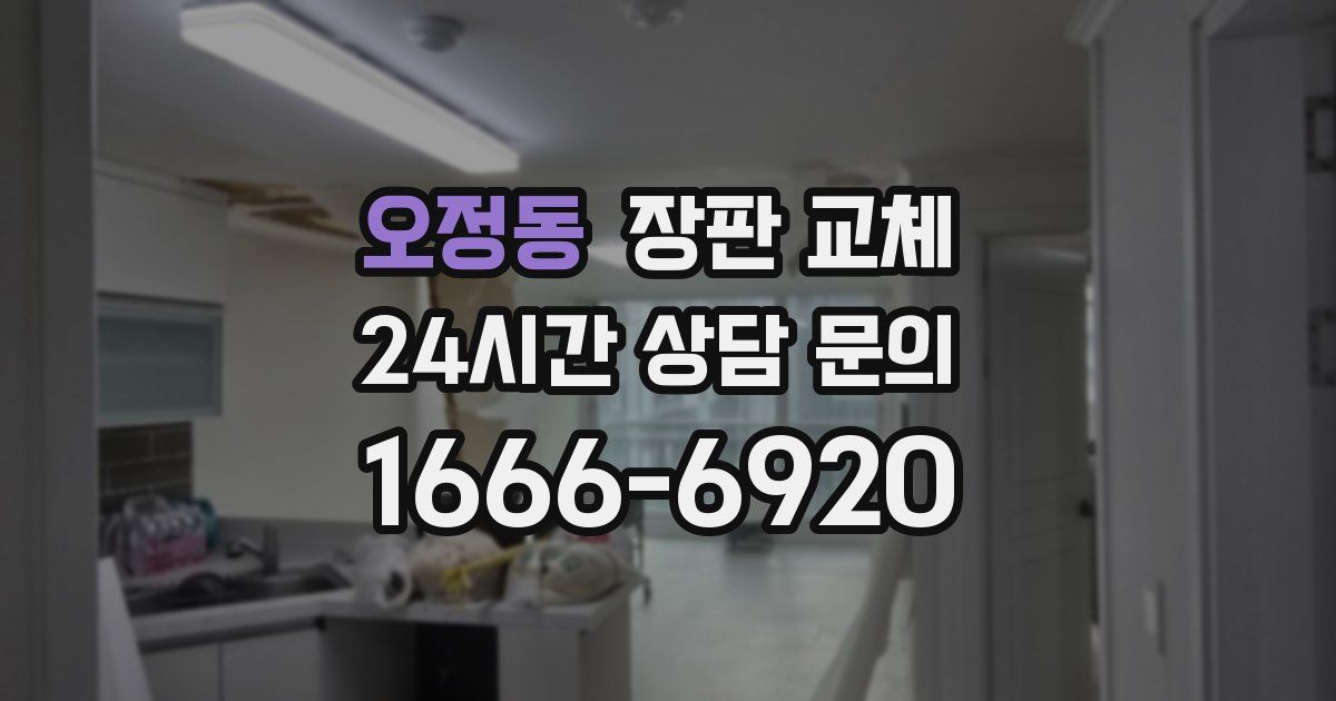 오정동 장판 교체