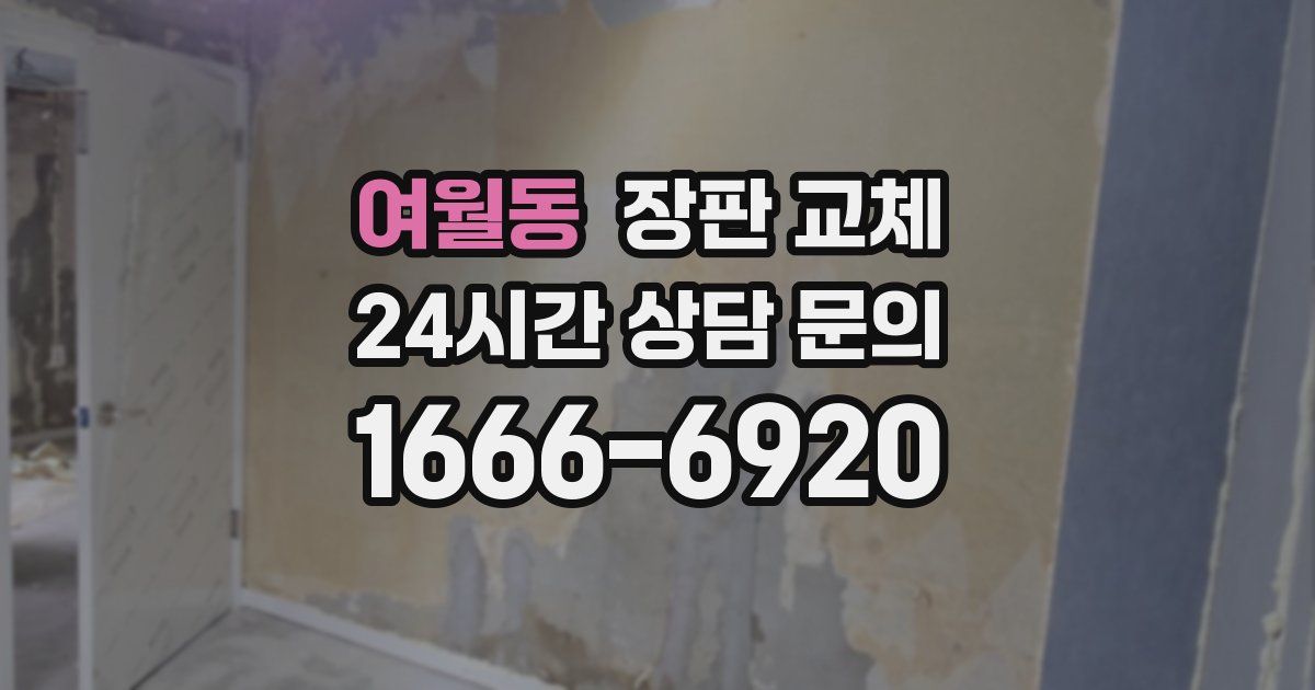 여월동 장판 교체