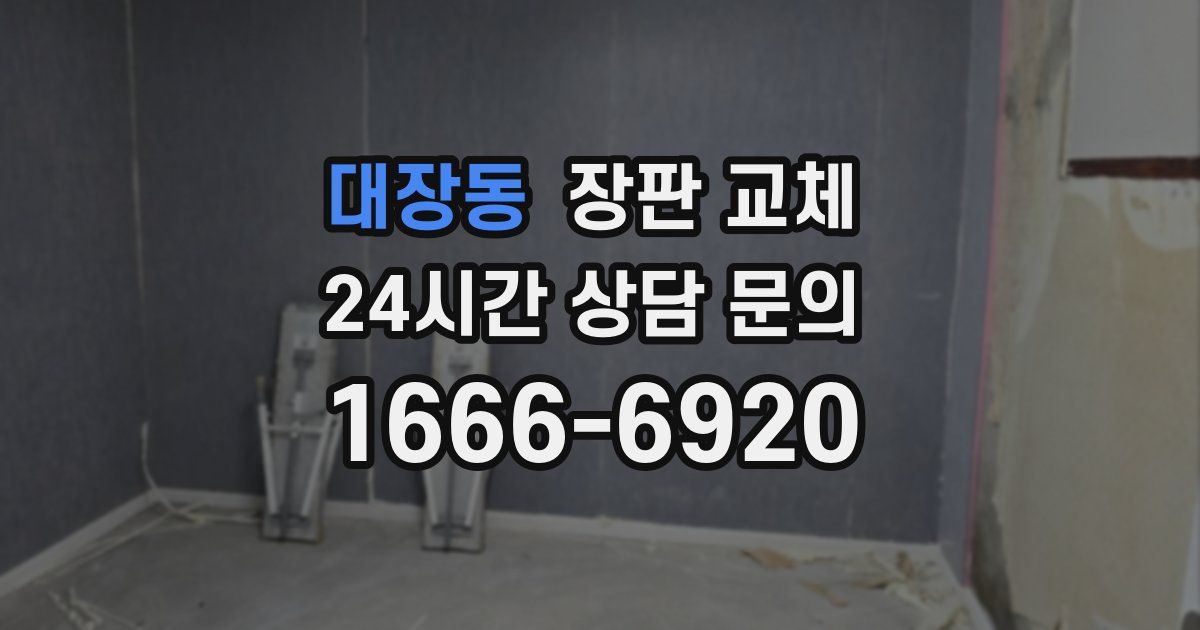 대장동 장판 교체