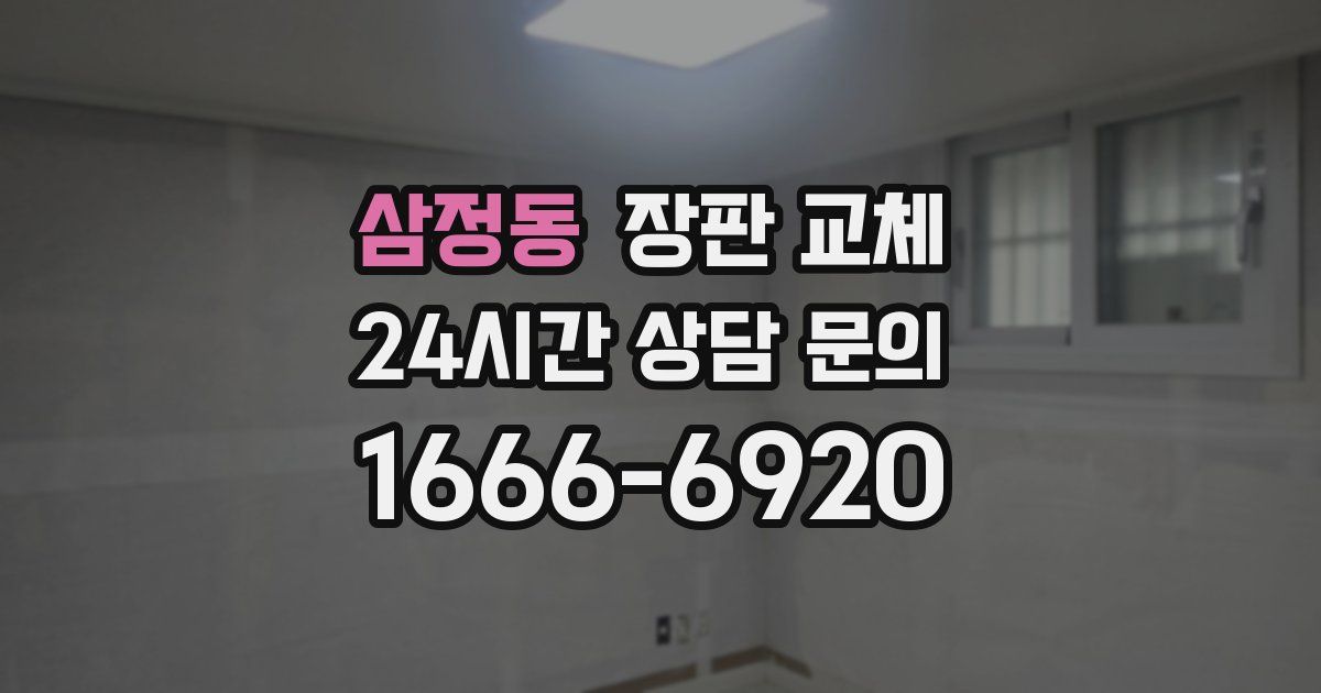 삼정동 장판 교체