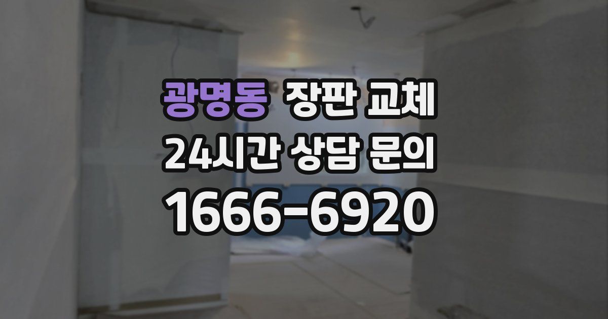 광명동 장판 교체