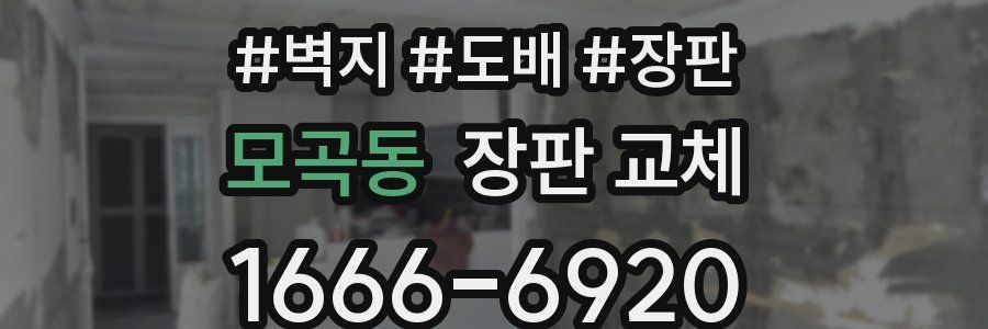 모곡동 장판 교체