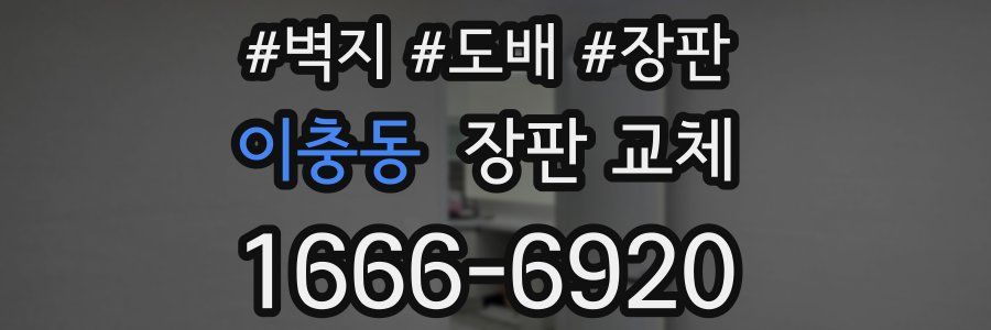이충동 장판 교체