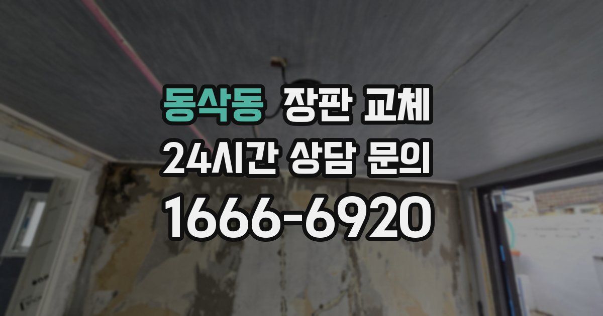 동삭동 장판 교체
