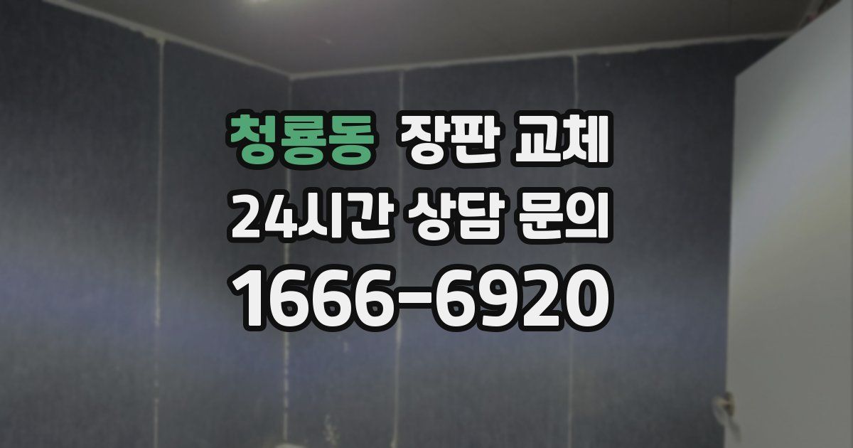청룡동 장판 교체
