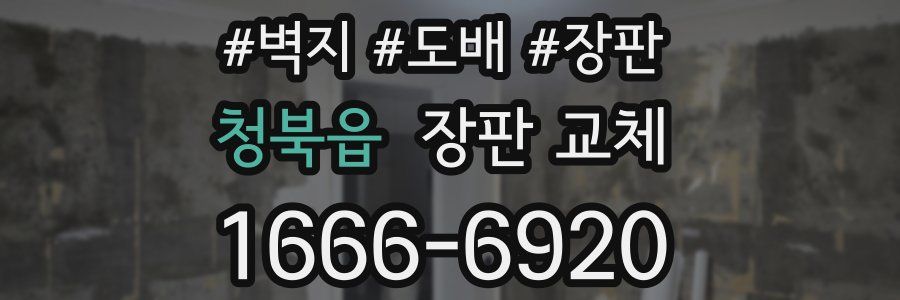 청북읍 장판 교체