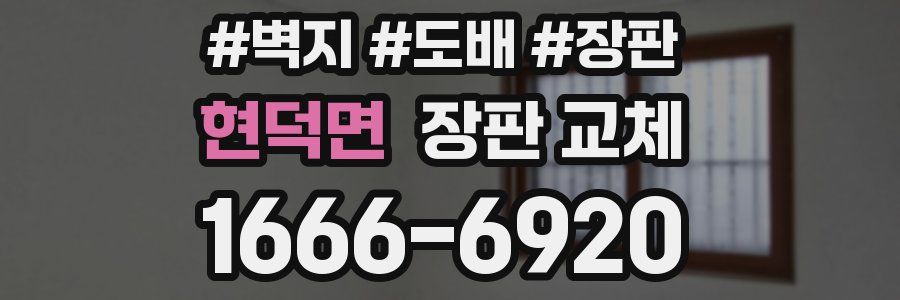 현덕면 장판 교체
