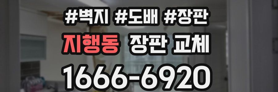 지행동 장판 교체