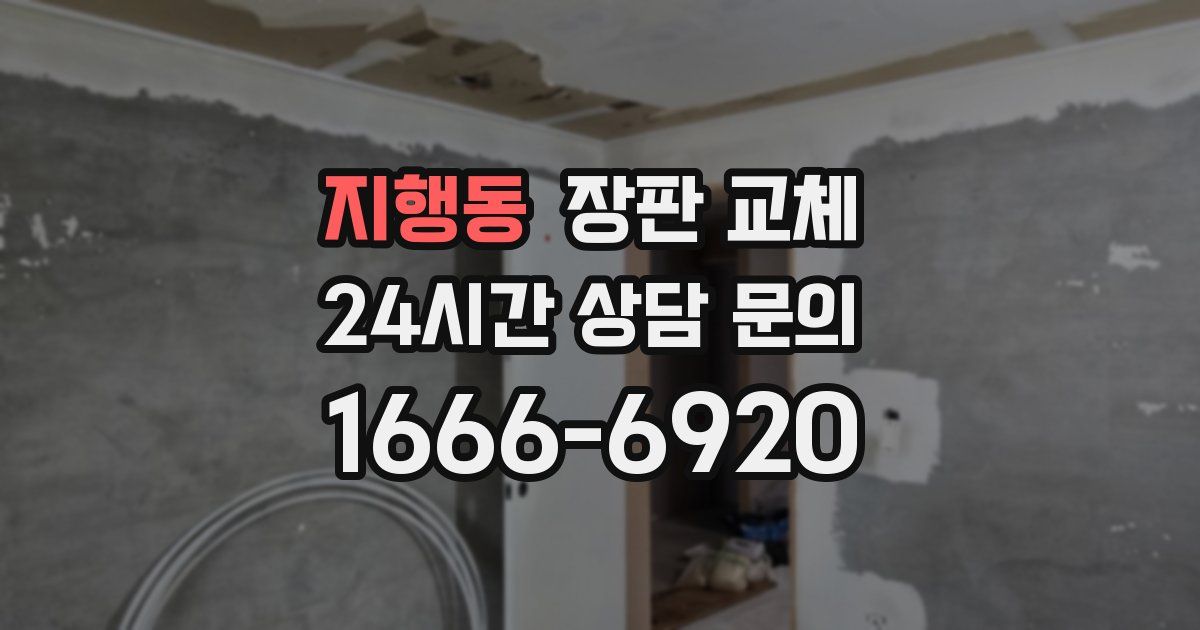 지행동 장판 교체