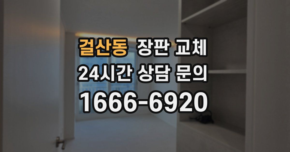 걸산동 장판 교체