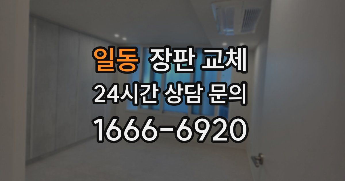 일동 장판 교체