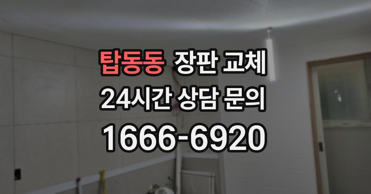 탑동동 장판 교체
