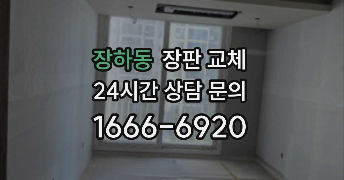 장하동 장판 교체