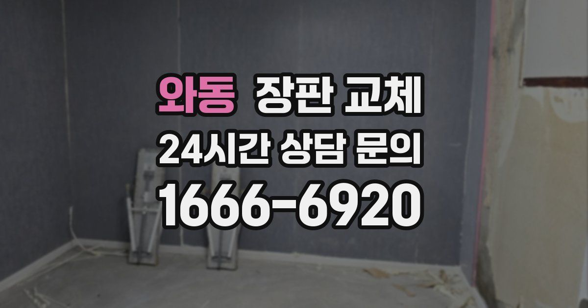 와동 장판 교체