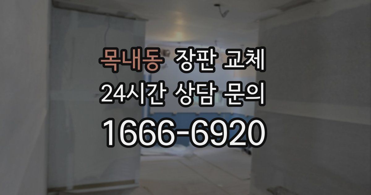 목내동 장판 교체