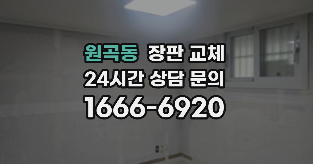 원곡동 장판 교체