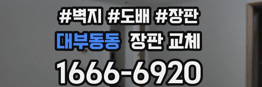 대부동동 장판 교체