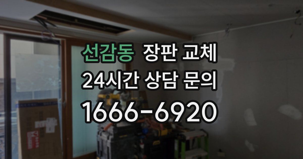 선감동 장판 교체
