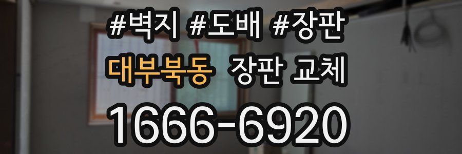대부북동 장판 교체