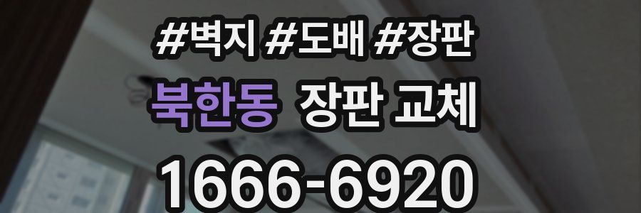 북한동 장판 교체