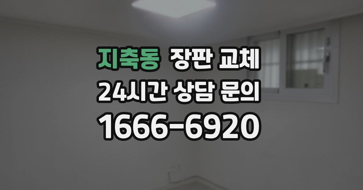 지축동 장판 교체