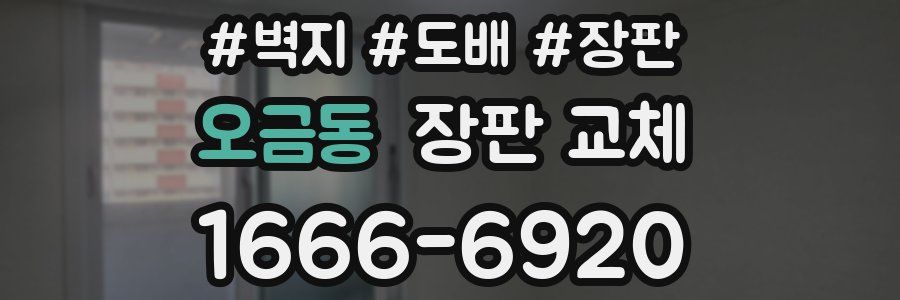 오금동 장판 교체