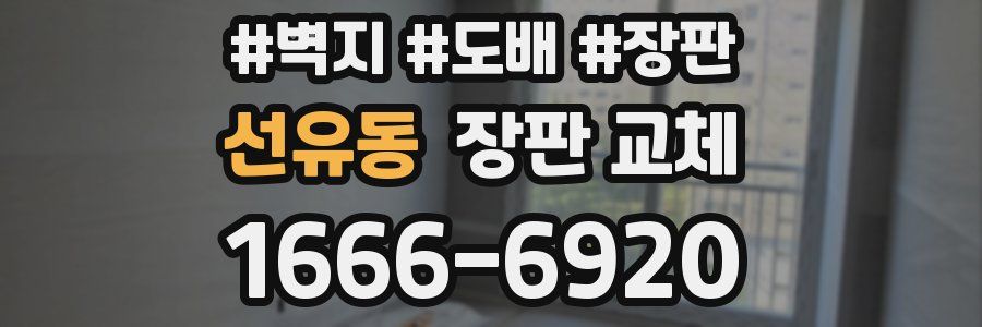 선유동 장판 교체
