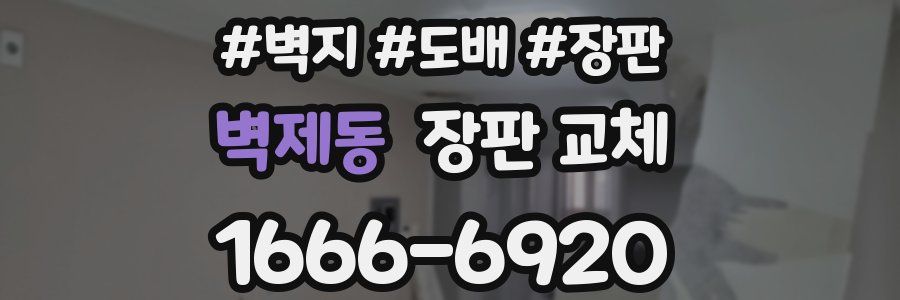 벽제동 장판 교체