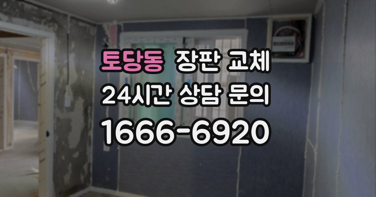 토당동 장판 교체