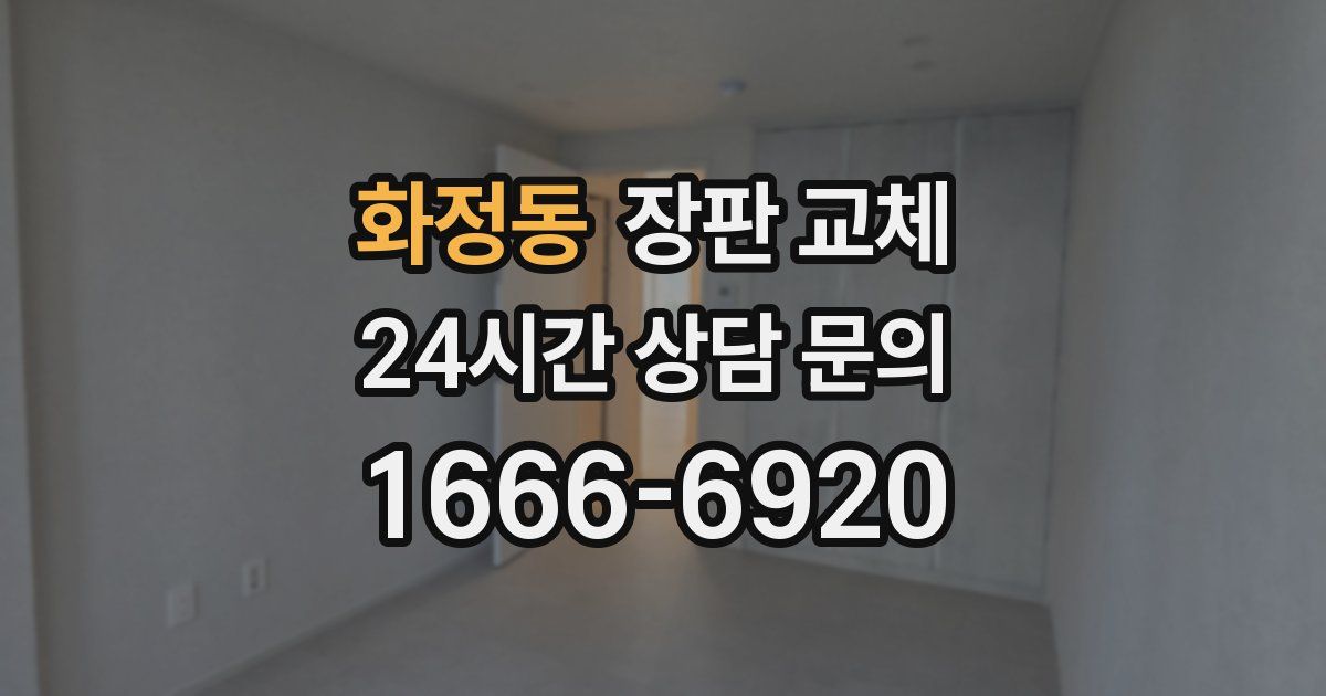 화정동 장판 교체