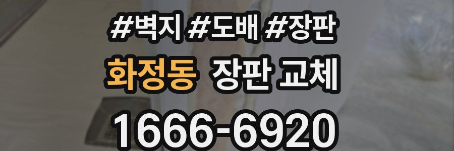 화정동 장판 교체