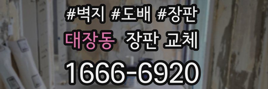 대장동 장판 교체