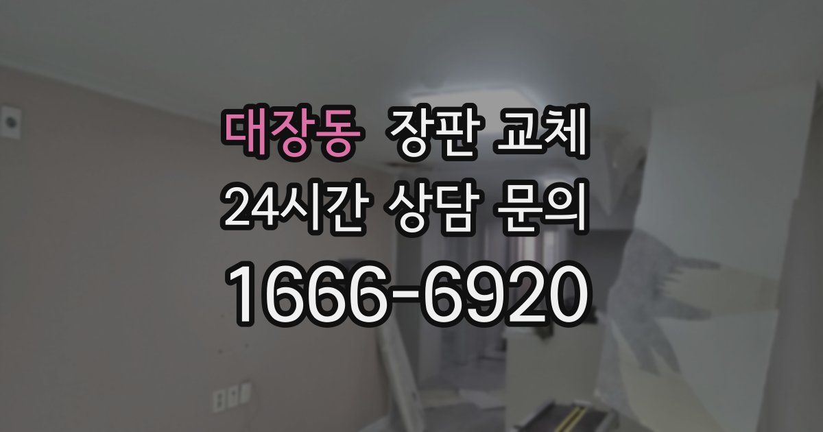 대장동 장판 교체