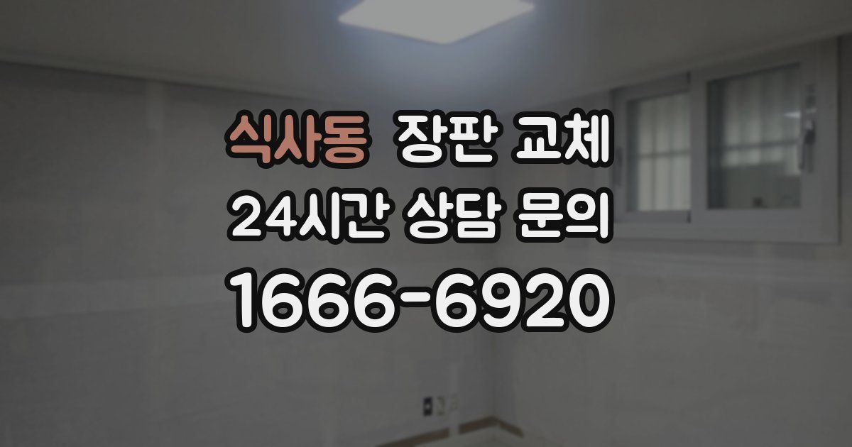 식사동 장판 교체