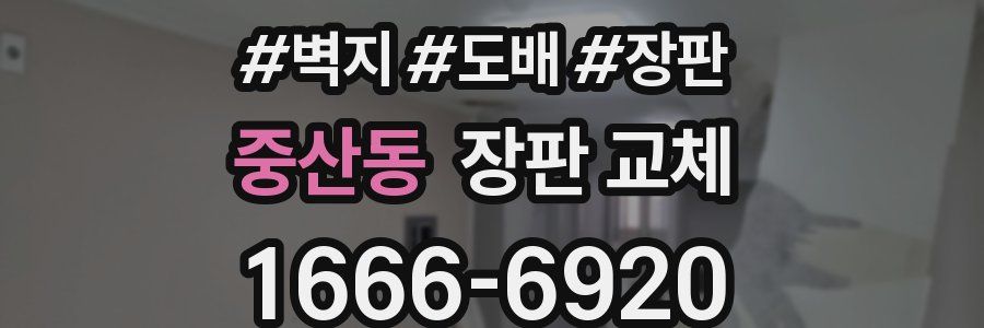 중산동 장판 교체