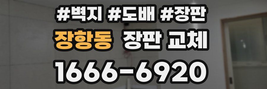 장항동 장판 교체
