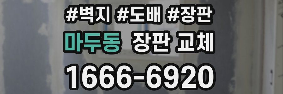 마두동 장판 교체