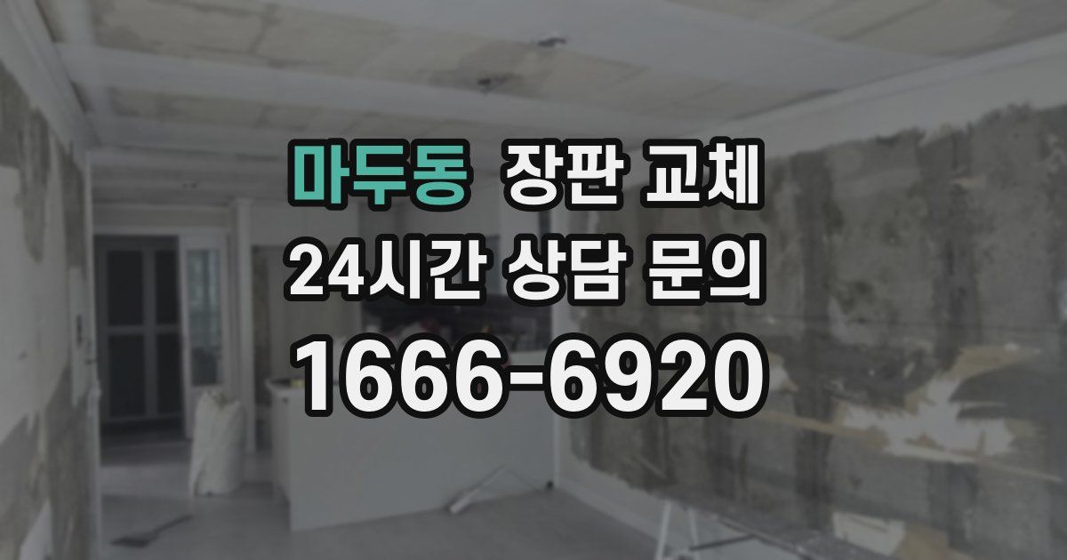 마두동 장판 교체