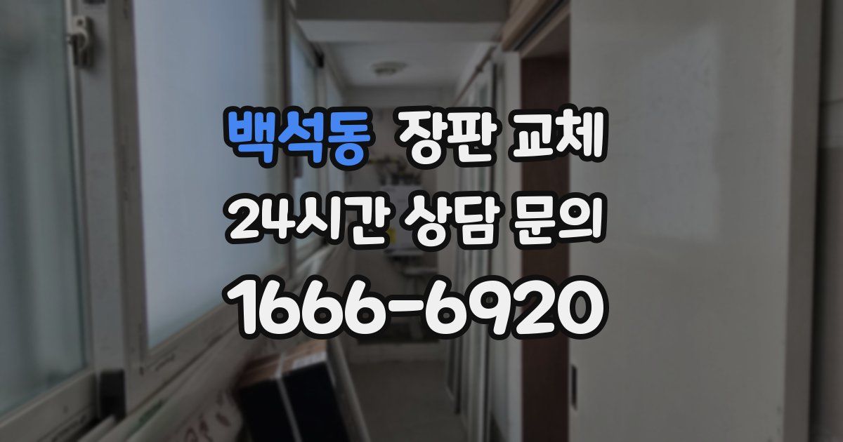 백석동 장판 교체