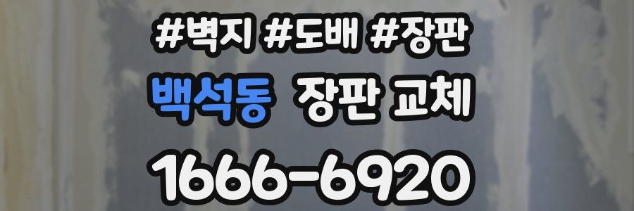 백석동 장판 교체
