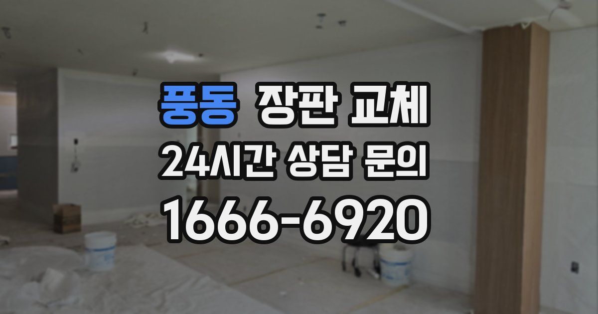 풍동 장판 교체