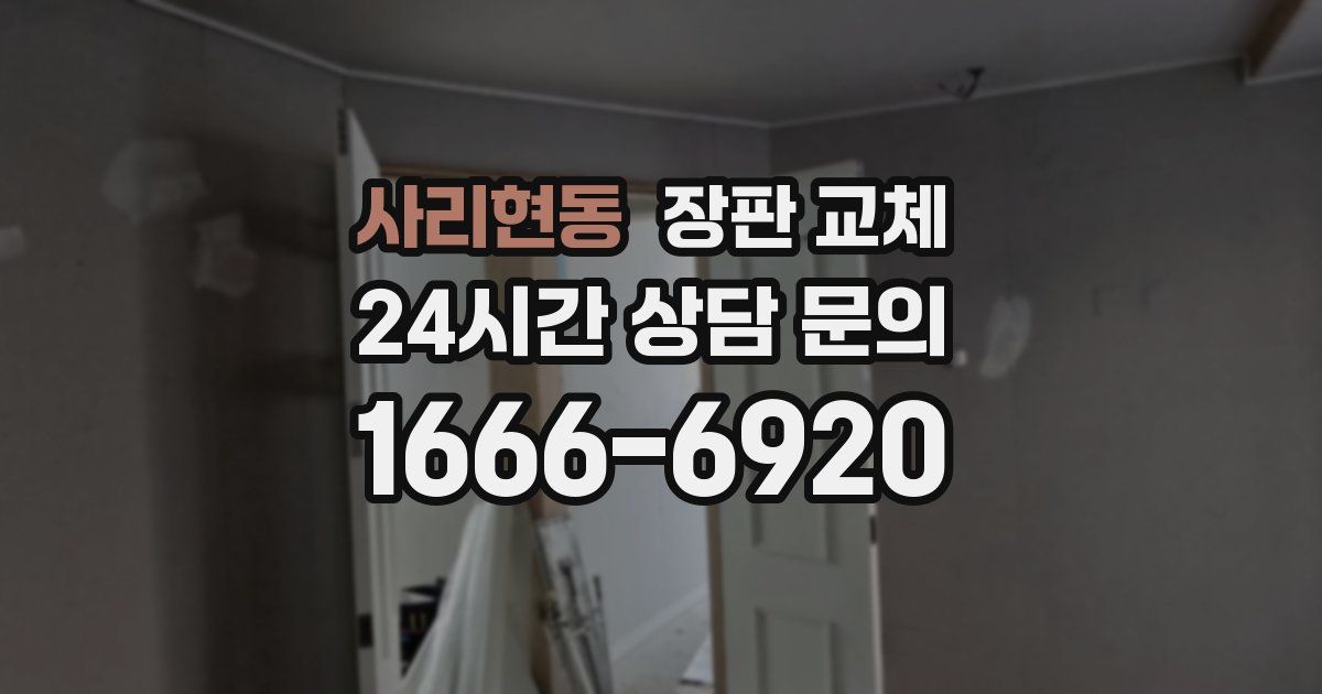 사리현동 장판 교체